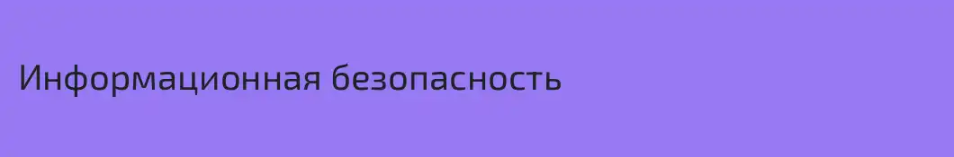 Информационная безопасность